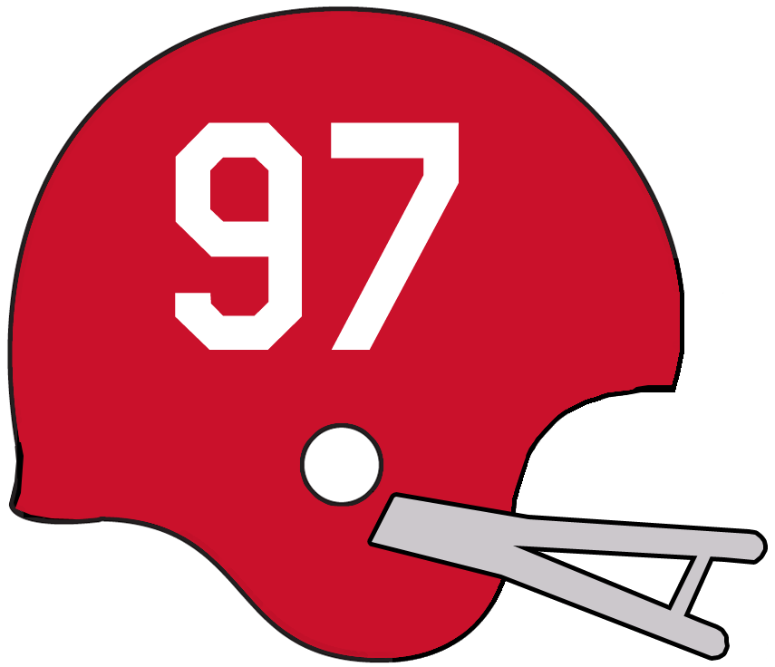 Calgary Stampeders 1962-1967 Helmet Logo iron on paper